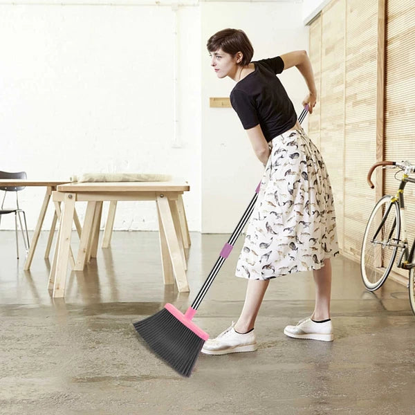 Broom And Dustpan Set For Home Office Indoor&outdoor Sweeping Stand Up Broom And