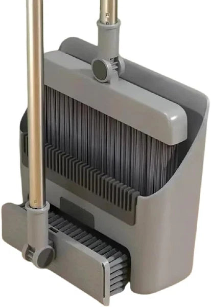Broom & Dustpan Set 36-In Long Adjustable Handle Home Kitchen Office Hall Floor