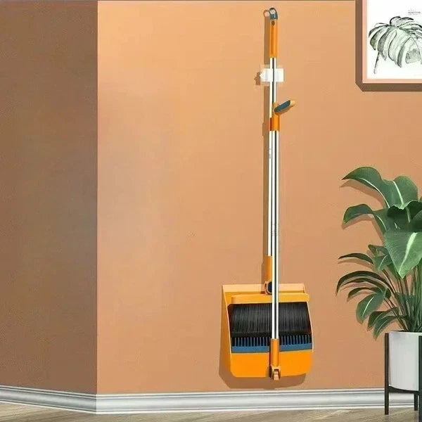 Broom Folding Dustpan Set Combination Household Broom Wiper Blade Hair Sweeping