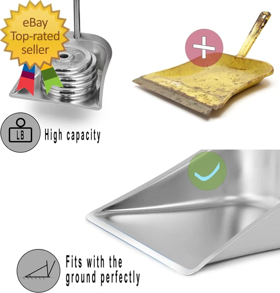 Broom and Dustpan Set for Home 56" Kitchen Broom with Dustpan Combo Set Heavy