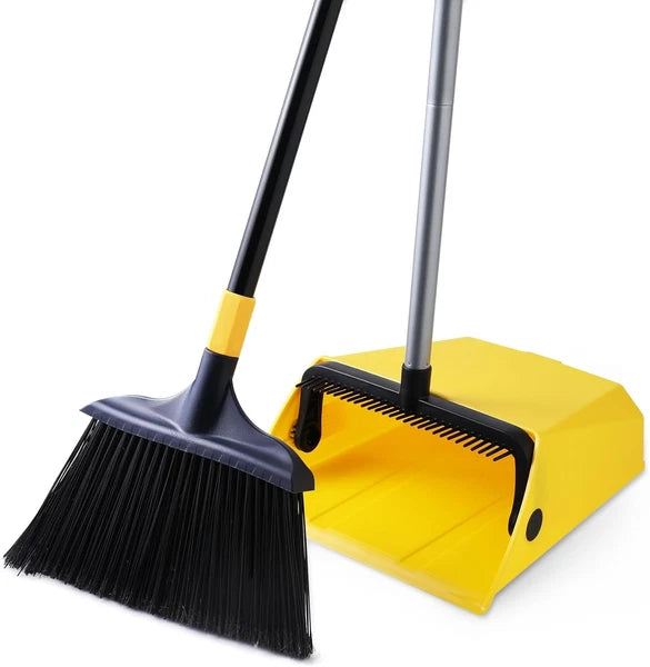 Commercial Broom and Dustpan Set with Comb Commercial Outdoor Indoor