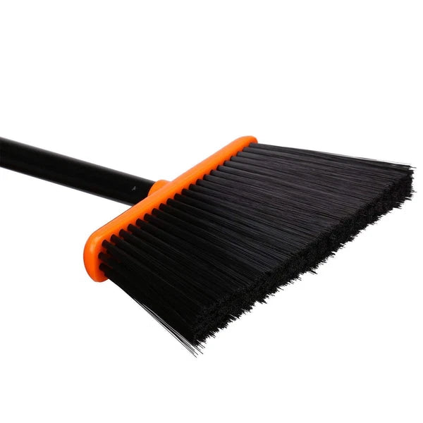 TreeLen Angle Broom and Dustpan Set Dust Pan Snaps On Broom Handles Orange