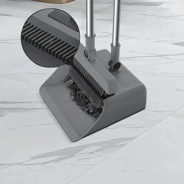 3-In-1 Broom and Dustpan Set Lightweight Upright Lobby Broom and Dust Pan Combo