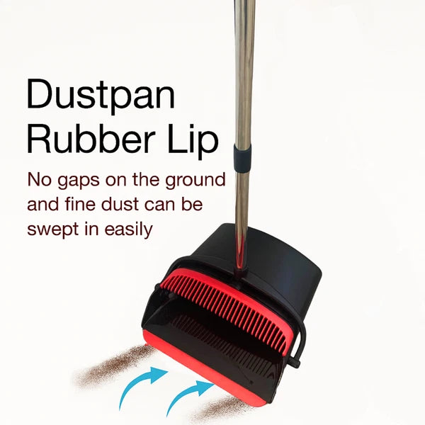 awnii Broom and Dustpan Combo Set, Adjustable Handle  , for Home Offices Hotels