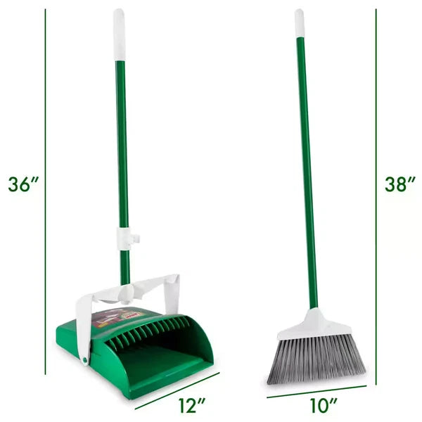 12 In. Lobby Broom and Dustpan Set