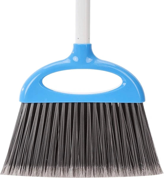 Amazon Basics Dustpan Broom Set, Blue and White