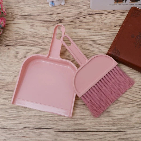 Mini Broom Dustpan Set Pet Hair Removal Cleaning Tools for Housekeeping