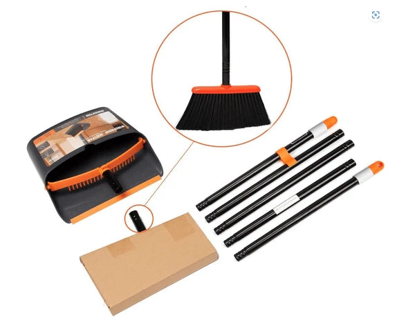 Broom and Dustpan Set Red and Black