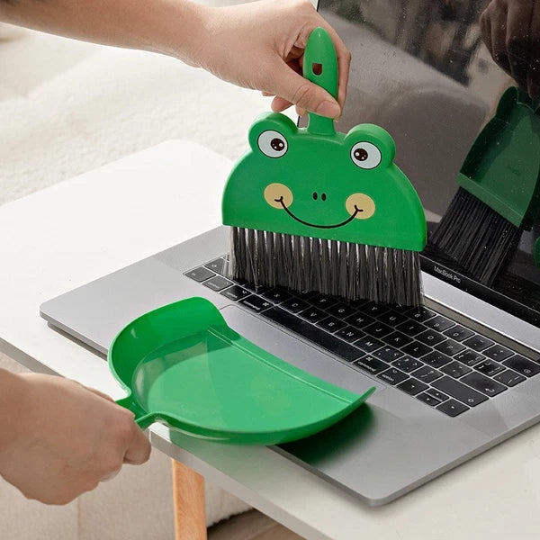 Small Broom & Dustpan Set - Desktop Cleaning Tool for Students