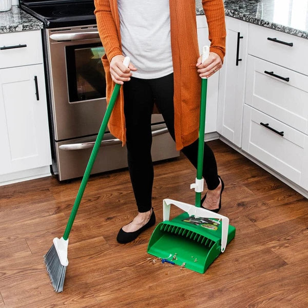 Durable Portable Broom and Dust Pan Combo Clean Up for House Garage Restaurants